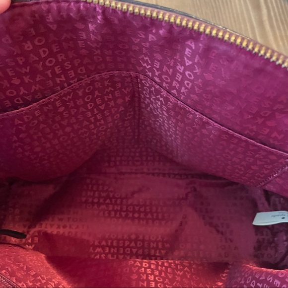 Burgundy Kate Spade Crossbody Satchel - Picture 6 of 8